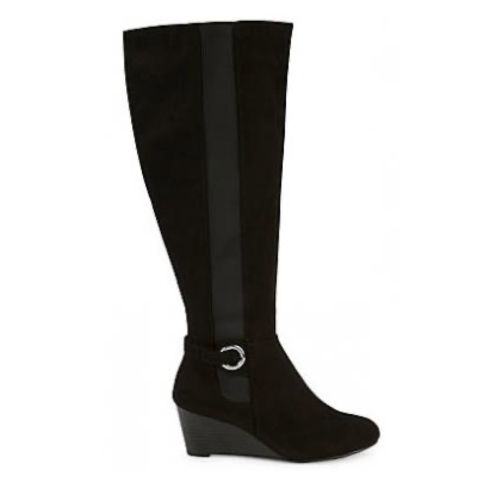 LAST ONE AVAILABLE - New Women's Lexi & Abbie Tall Black Wedge Boots